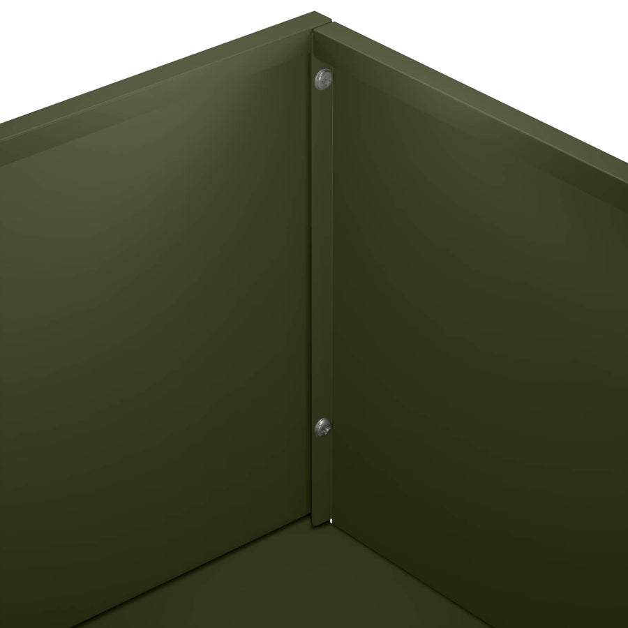Plantenbak Olijfgroen 80 x 20 x 49 cm Koudgewalst staal