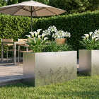 Plantenbak 80x20x49 cm roestvrij staal zilver