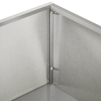 Plantenbak 2 st zilver 80 x 20 x 49 cm Roestvrij staal