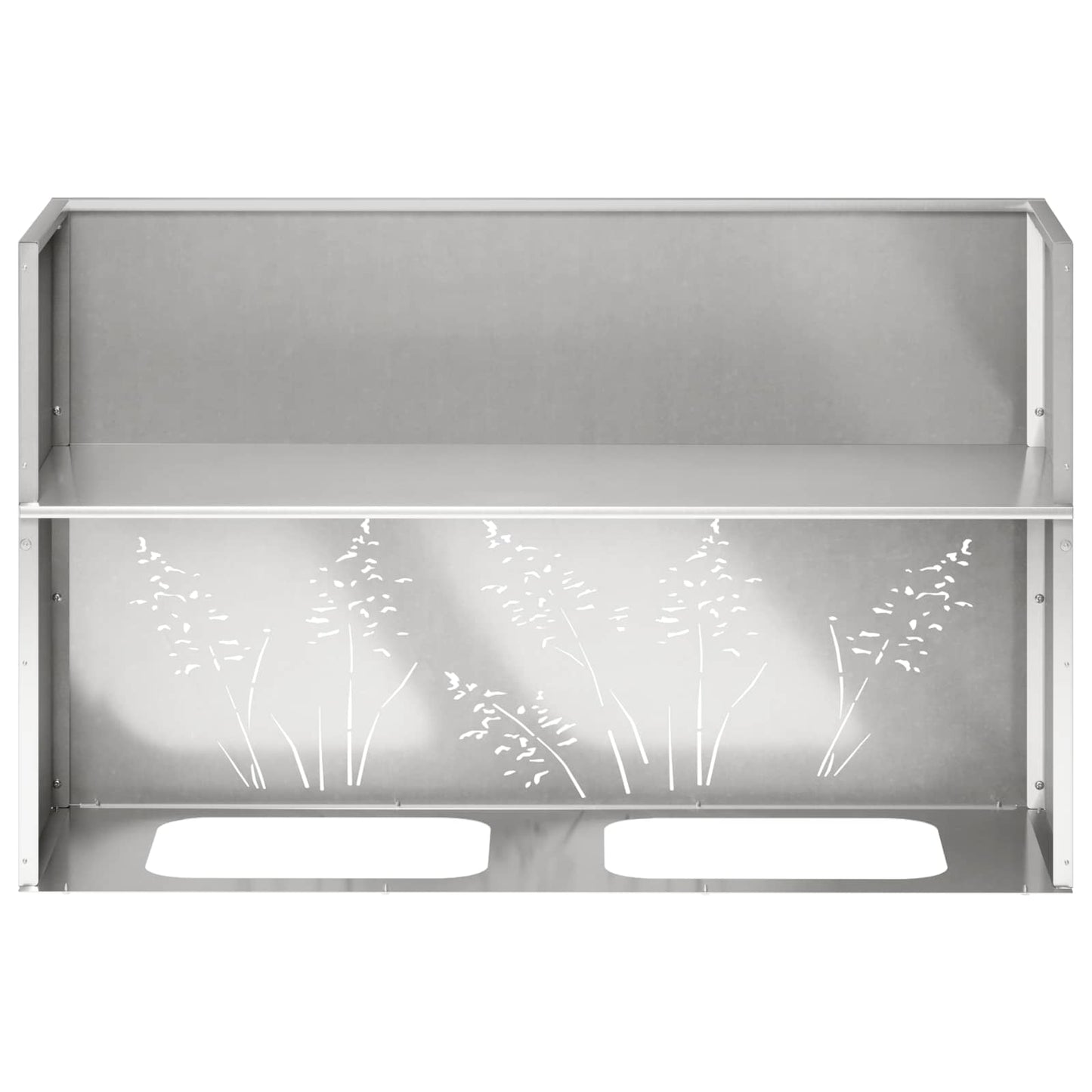 Plantenbak 2 st zilver 80 x 20 x 49 cm Roestvrij staal
