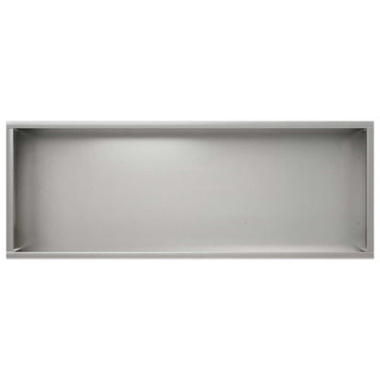 Plantenbak 2 st zilver 80 x 20 x 49 cm Roestvrij staal