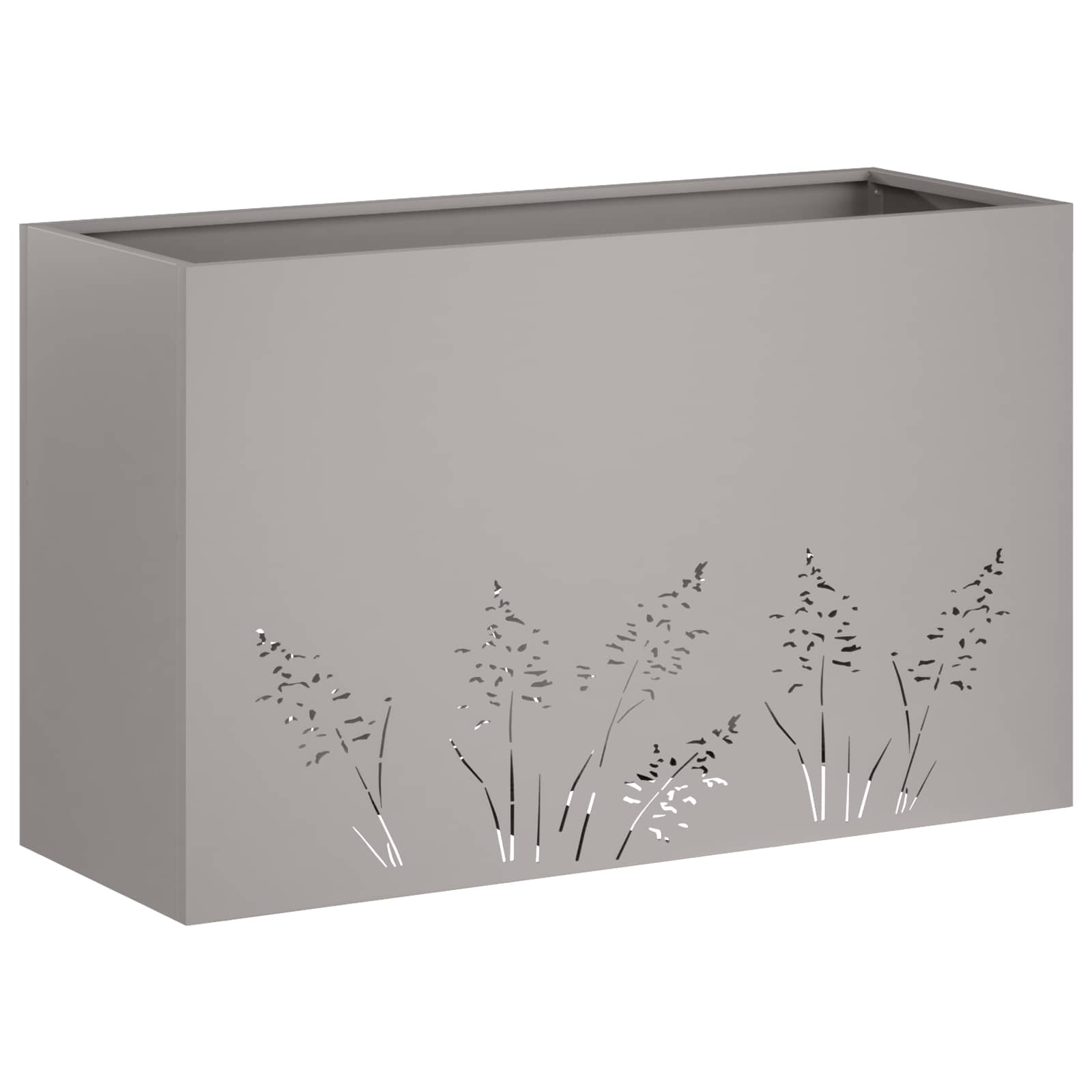 Plantenbak 2 st Roestkleurig 80 x 20 x 49 cm weervast staal