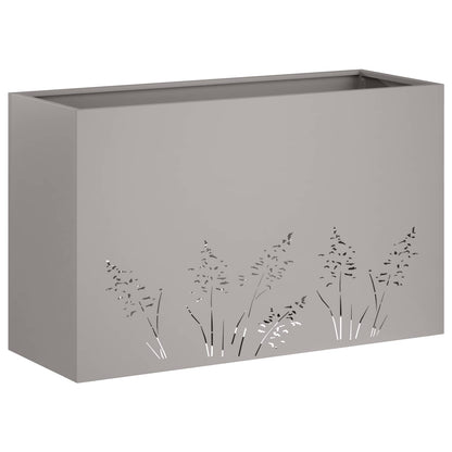 Plantenbak 2 st Roestkleurig 80 x 20 x 49 cm weervast staal