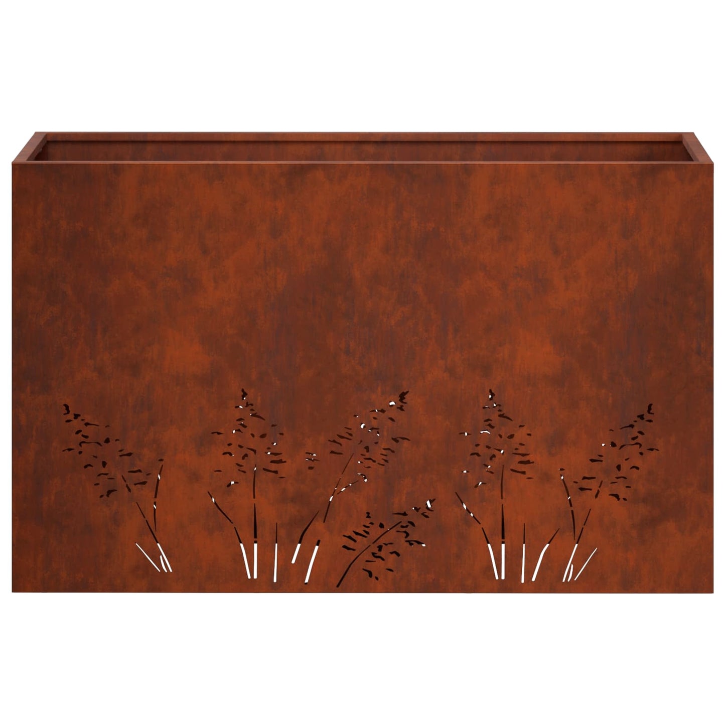 Plantenbak 2 st Roestkleurig 80 x 20 x 49 cm weervast staal