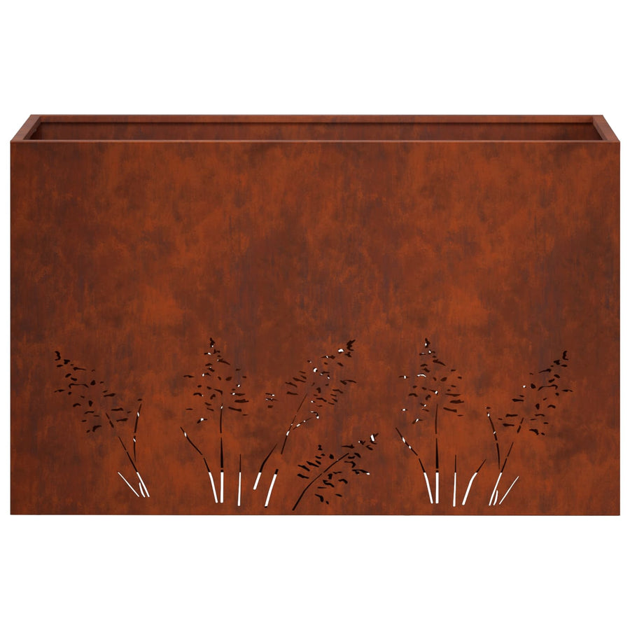 Plantenbak 2 st Roestkleurig 80 x 20 x 49 cm weervast staal