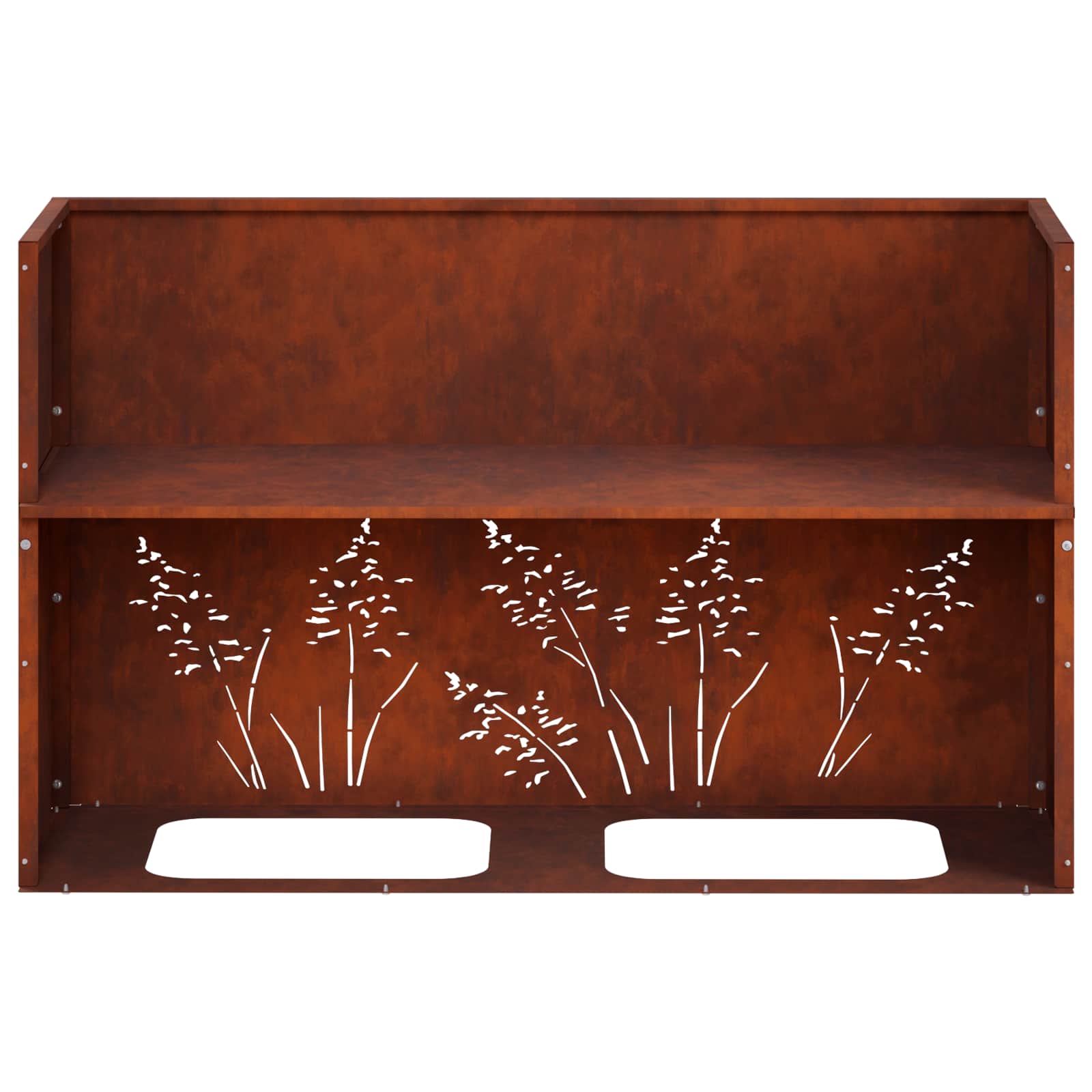 Plantenbak 2 st Roestkleurig 80 x 20 x 49 cm weervast staal