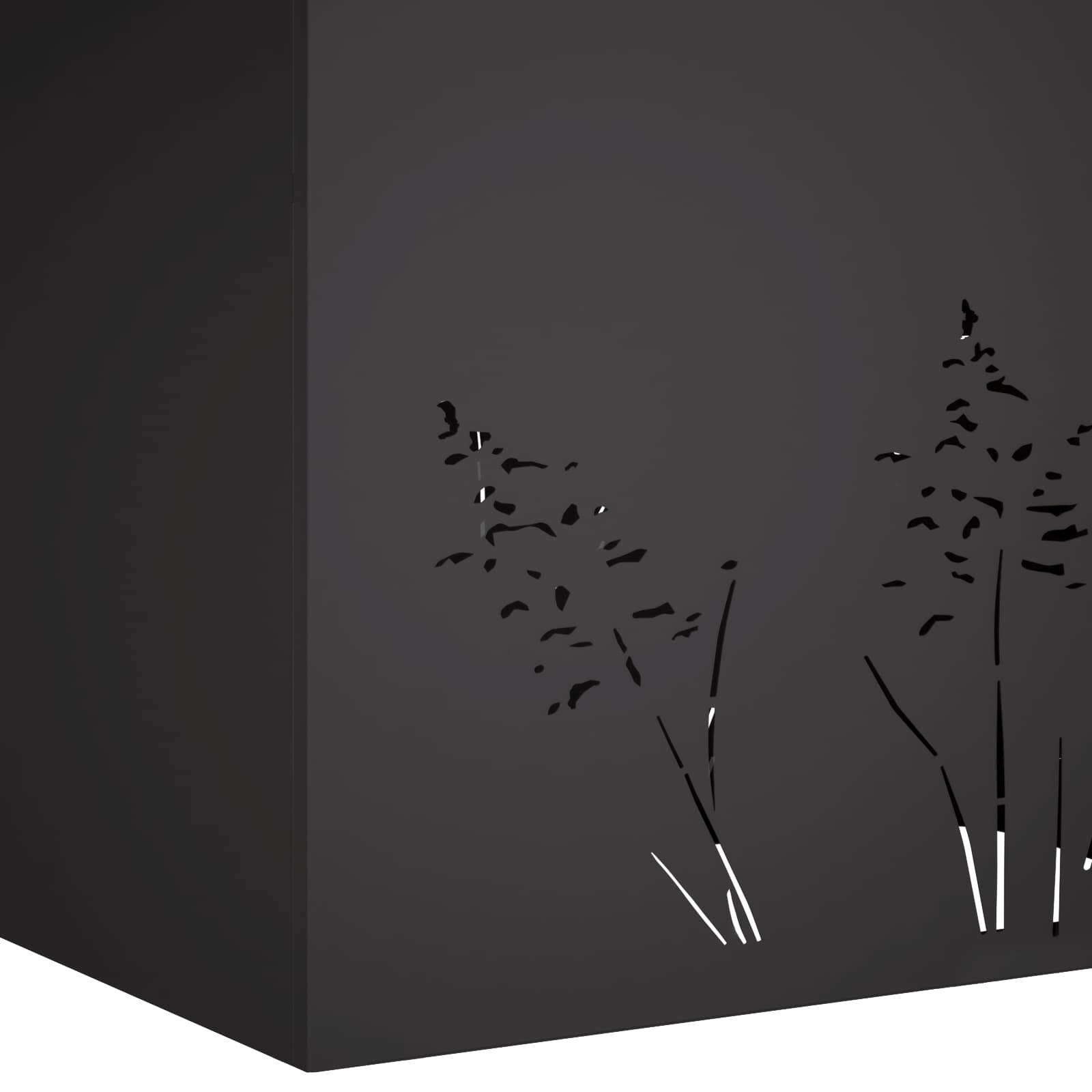 Plantenbak Zwart 80 x 30 x 49 cm Koudgewalst staal