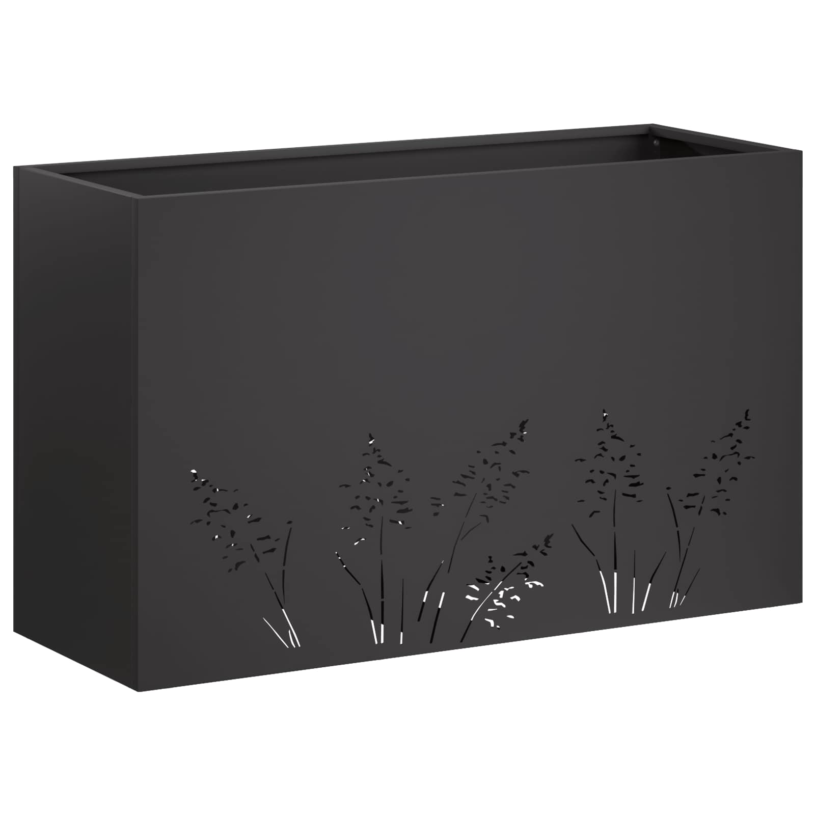 Plantenbak Zwart 80 x 30 x 49 cm Koudgewalst staal