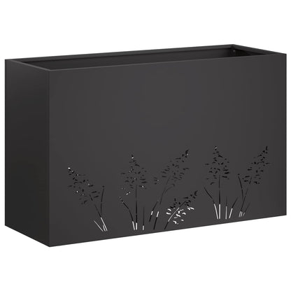 Plantenbak Zwart 80 x 30 x 49 cm Koudgewalst staal