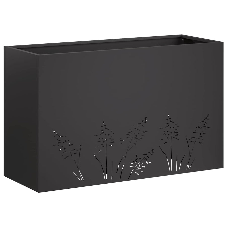 Plantenbak Zwart 80 x 30 x 49 cm Koudgewalst staal