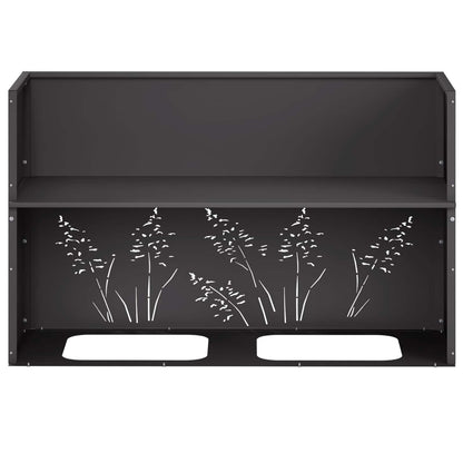 Plantenbak Zwart 80 x 30 x 49 cm Koudgewalst staal