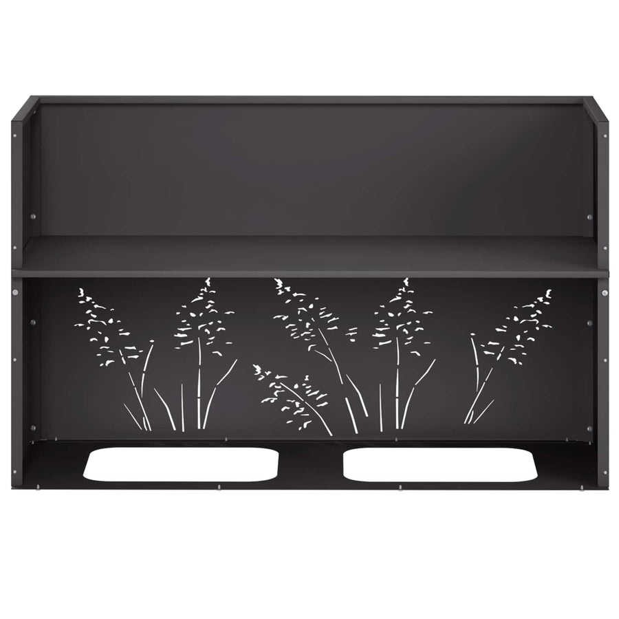 Plantenbak Zwart 80 x 30 x 49 cm Koudgewalst staal