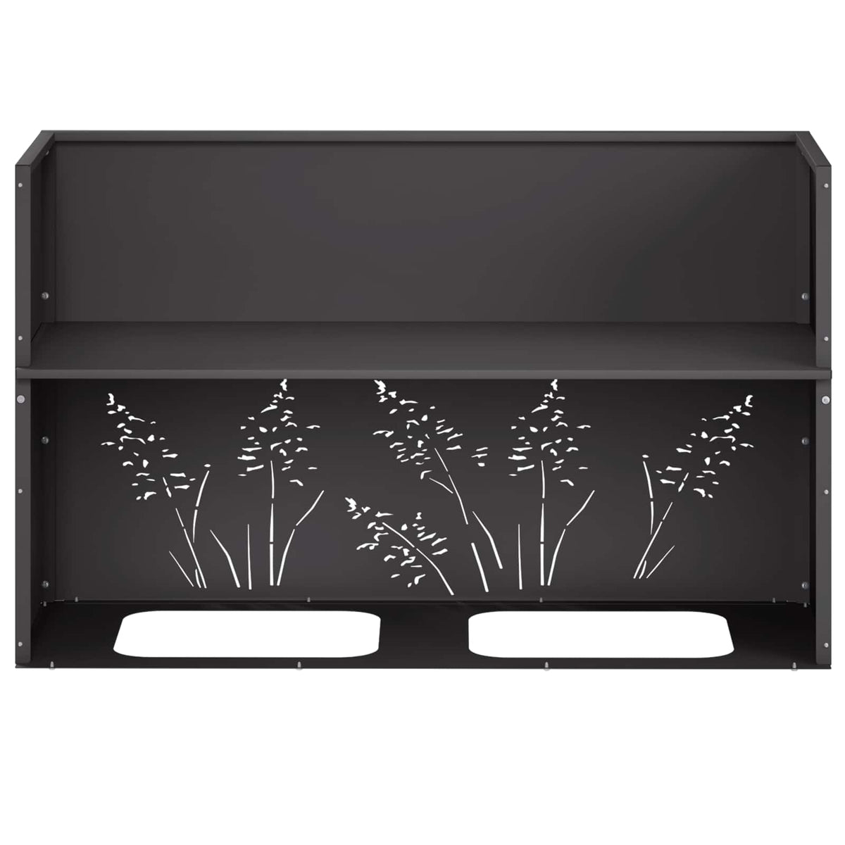 Plantenbak 2 st Zwart 80 x 30 x 49 cm Koudgewalst staal