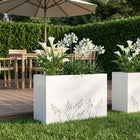 Plantenbak 80x30x49 cm koudgewalst staal wit