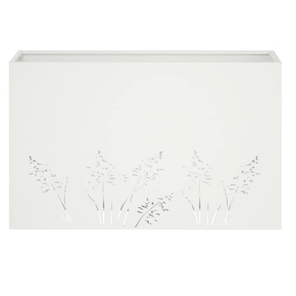 Plantenbak 2 st Wit 80 x 30 x 49 cm Koudgewalst staal