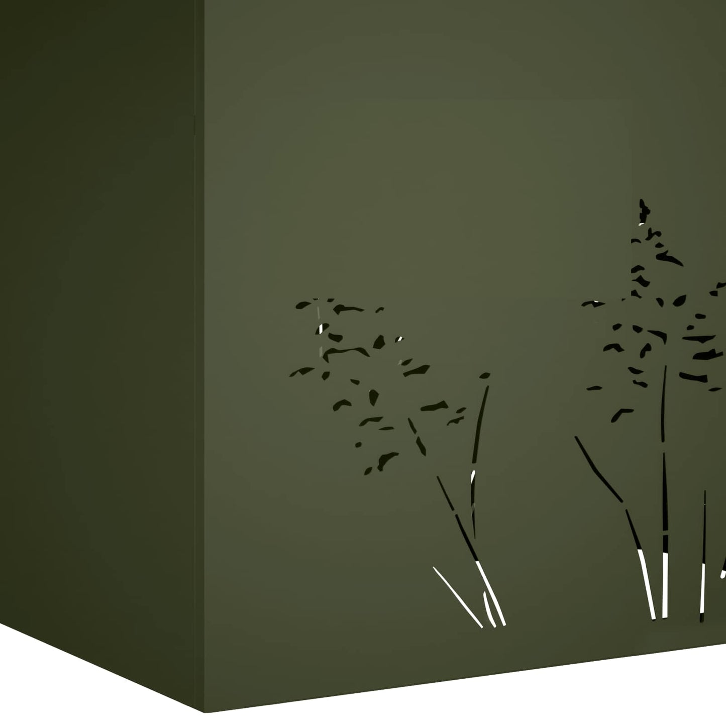 Plantenbak Olijfgroen 80 x 30 x 49 cm Koudgewalst staal