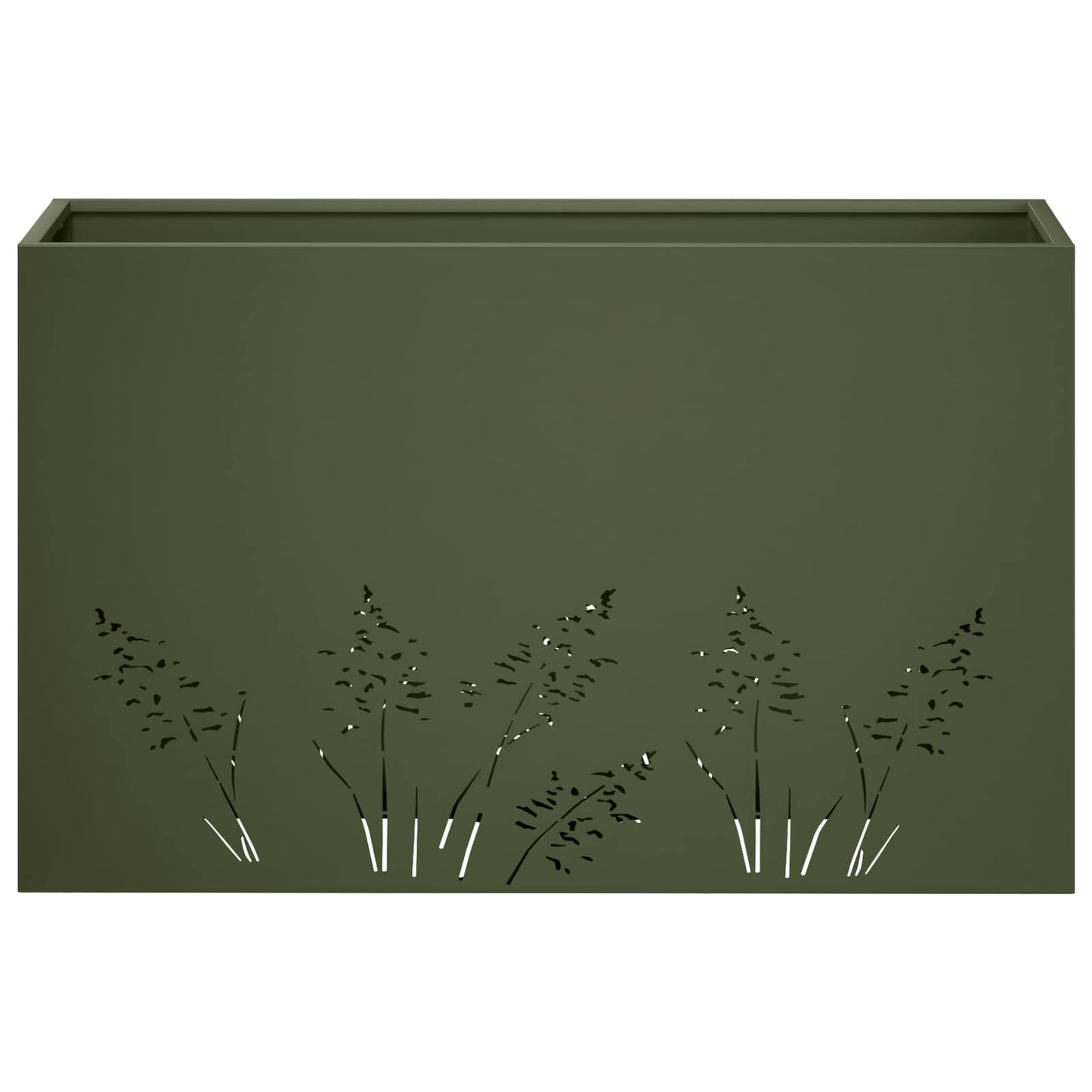 Plantenbak Olijfgroen 80 x 30 x 49 cm Koudgewalst staal