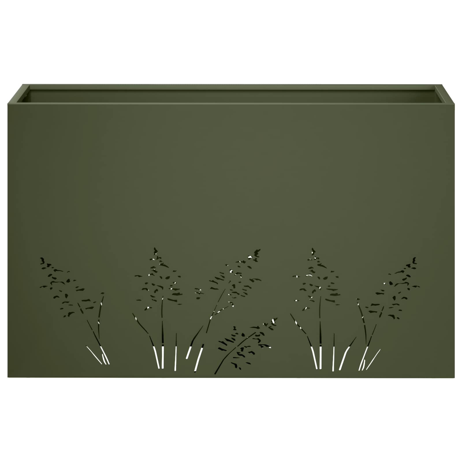 Plantenbak Olijfgroen 80 x 30 x 49 cm Koudgewalst staal