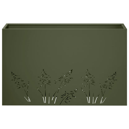 Plantenbak Olijfgroen 80 x 30 x 49 cm Koudgewalst staal