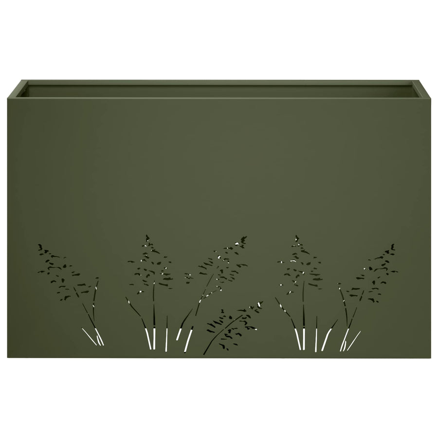 Plantenbak Olijfgroen 80 x 30 x 49 cm Koudgewalst staal