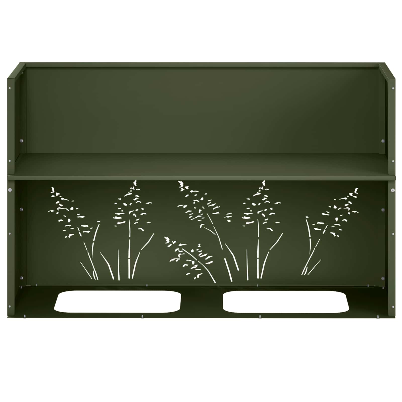 Plantenbak Olijfgroen 80 x 30 x 49 cm Koudgewalst staal