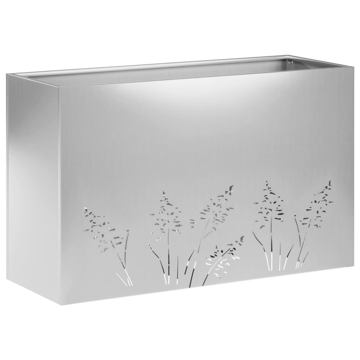 Plantenbak 2 st zilver 80 x 30 x 49 cm Gegalvaniseerd staal
