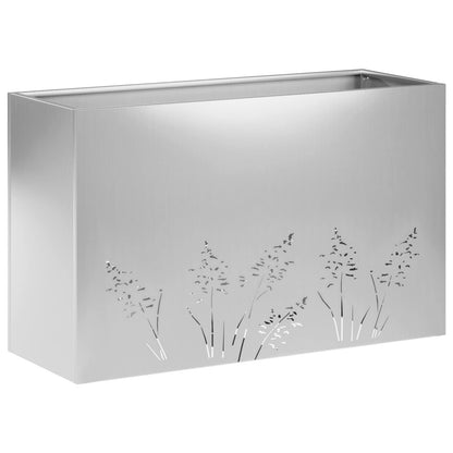 Plantenbak 2 st zilver 80 x 30 x 49 cm Gegalvaniseerd staal