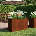 Plantenbak roestkleurig 80x30x49 cm weervast staal