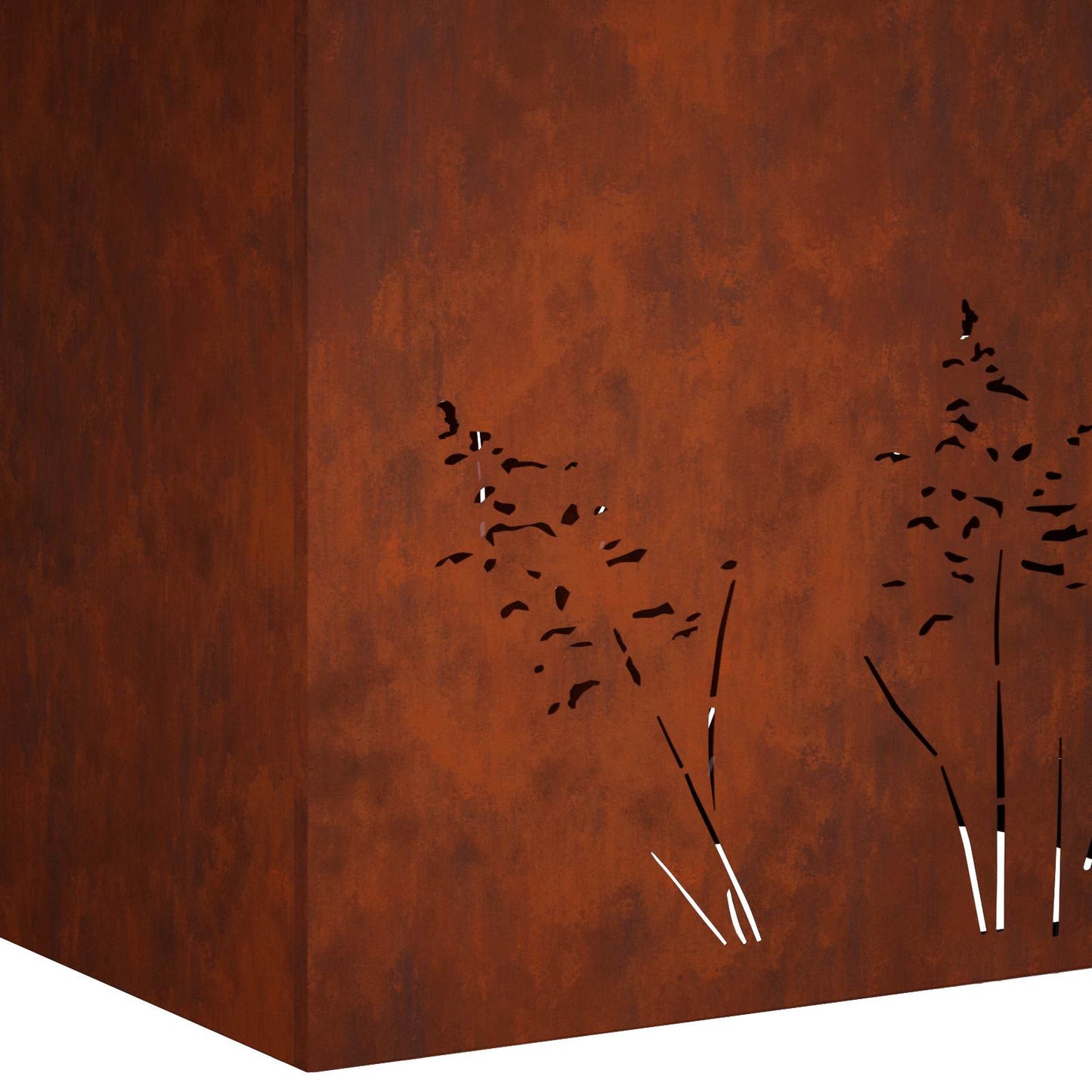 Plantenbak 2 st Roestkleurig 80 x 30 x 49 cm weervast staal