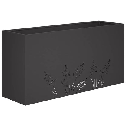 Plantenbak Zwart 100 x 20 x 49 cm Koudgewalst staal