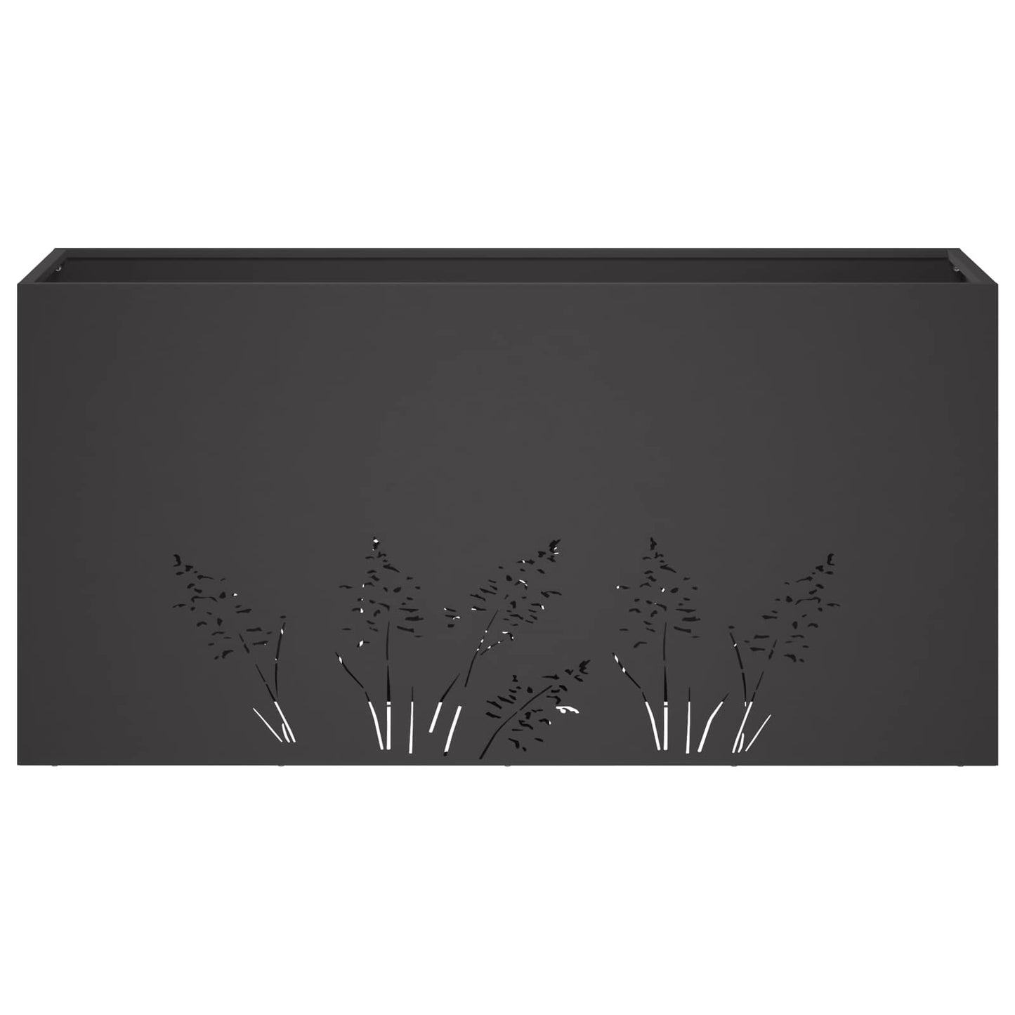 Plantenbak Zwart 100 x 20 x 49 cm Koudgewalst staal