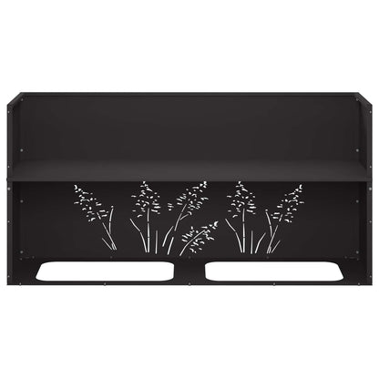 Plantenbak Zwart 100 x 20 x 49 cm Koudgewalst staal