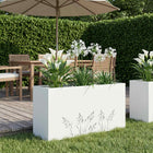 Plantenbak 100x20x49 cm koudgewalst staal wit