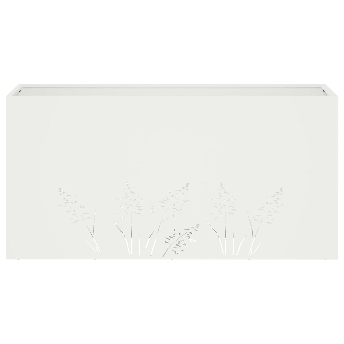 Plantenbak Wit 100 x 20 x 49 cm Koudgewalst staal