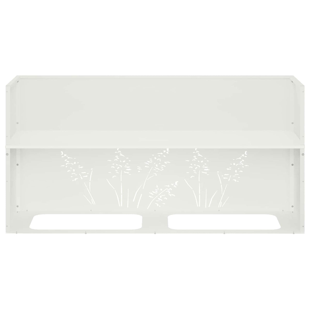 Plantenbak 2 st Wit 100 x 20 x 49 cm Koudgewalst staal