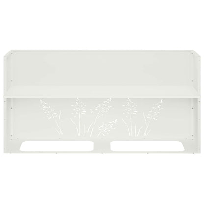 Plantenbak 2 st Wit 100 x 20 x 49 cm Koudgewalst staal