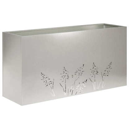 Plantenbak zilver 100 x 20 x 49 cm Roestvrij staal