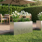 Plantenbak 100x20x49 cm zilver gegalvaniseerd staal