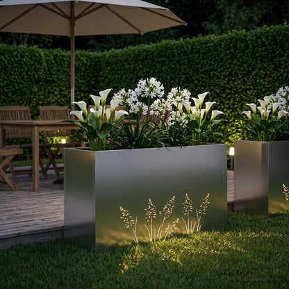 Plantenbak zilver 100 x 20 x 49 cm Gegalvaniseerd staal