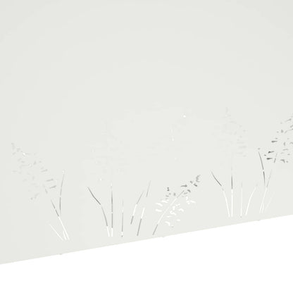 Plantenbak 2 st Wit 100 x 30 x 49 cm Koudgewalst staal