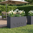 Plantenbak 100x30x49 cm antraciet staal