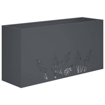 Plantenbak Antraciet 100 x 30 x 49 cm Koudgewalst staal