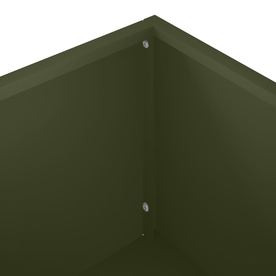 Plantenbak Olijfgroen 100 x 30 x 49 cm Koudgewalst staal