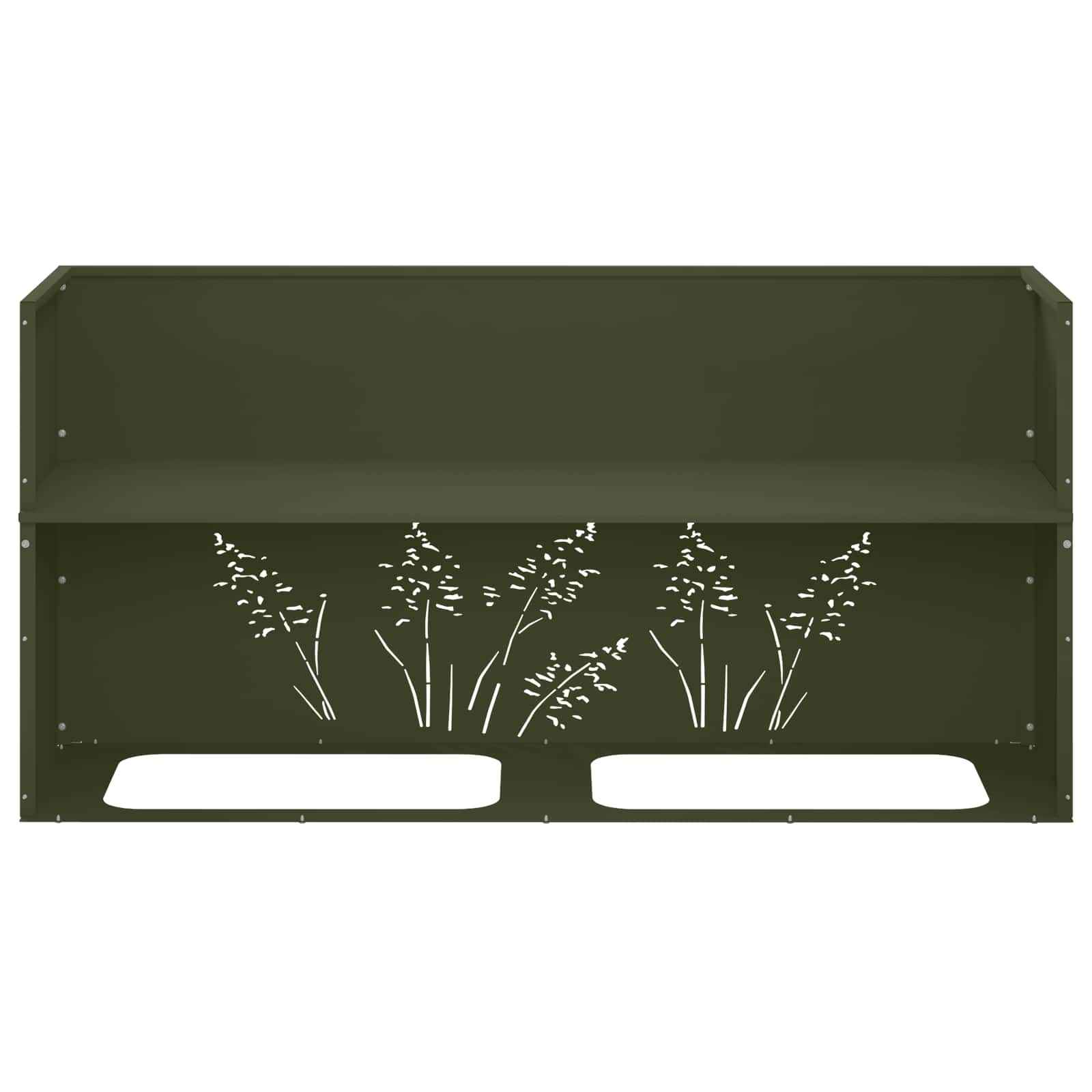 Plantenbak Olijfgroen 100 x 30 x 49 cm Koudgewalst staal