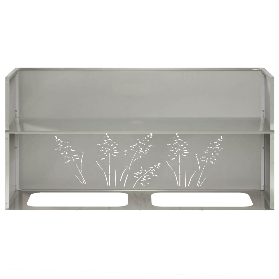 Plantenbak zilver 100 x 30 x 49 cm Roestvrij staal