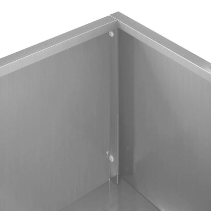 Plantenbak 2 st zilver 100 x 30 x 49 cm Gegalvaniseerd staal