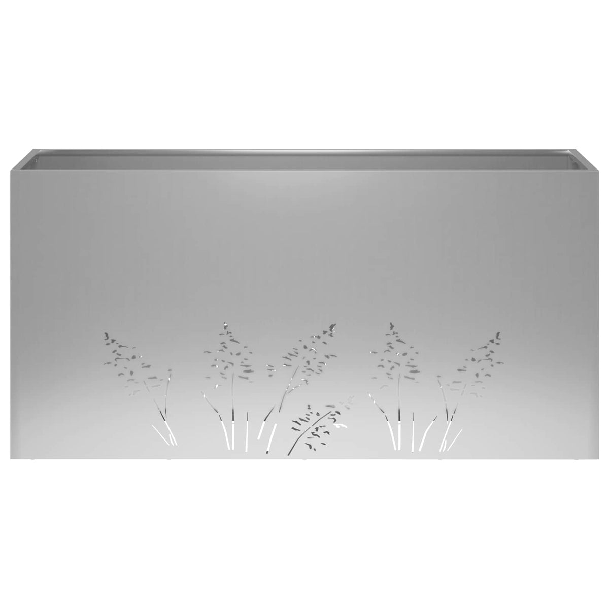 Plantenbak 2 st zilver 100 x 30 x 49 cm Gegalvaniseerd staal