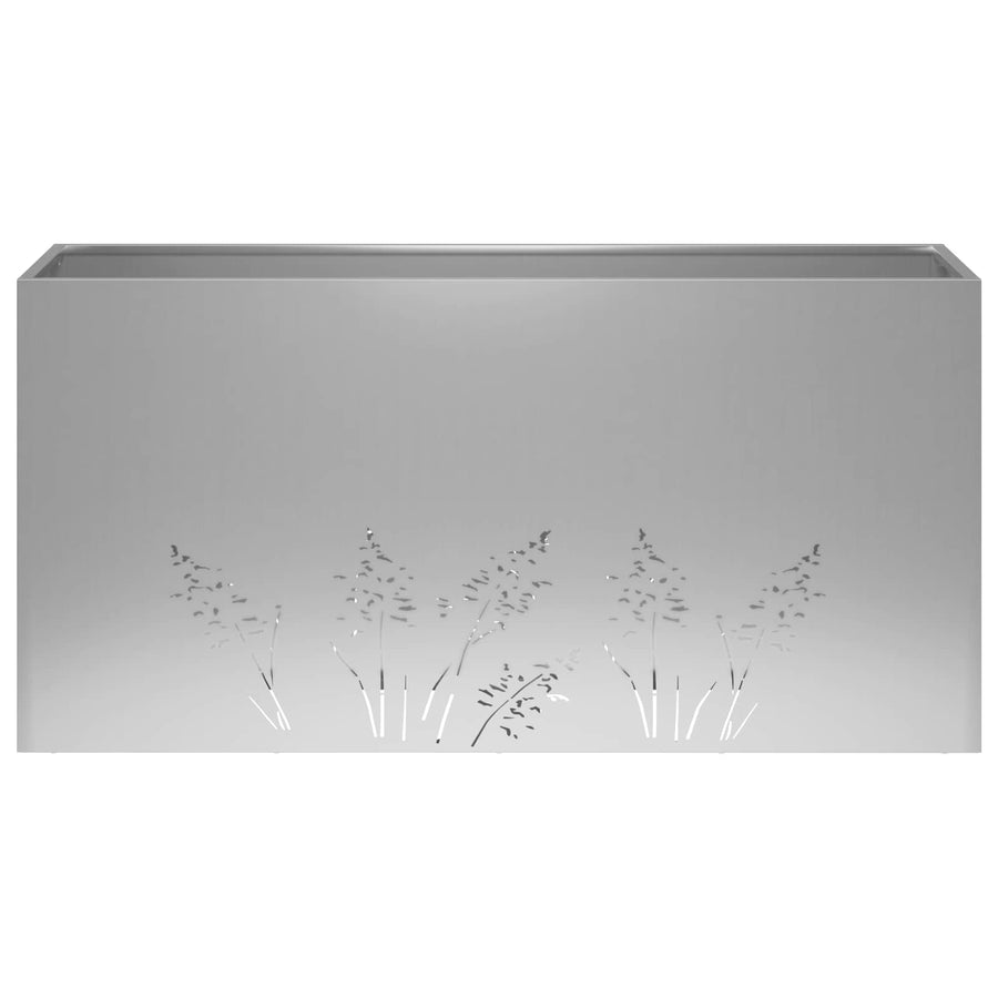 Plantenbak 2 st zilver 100 x 30 x 49 cm Gegalvaniseerd staal