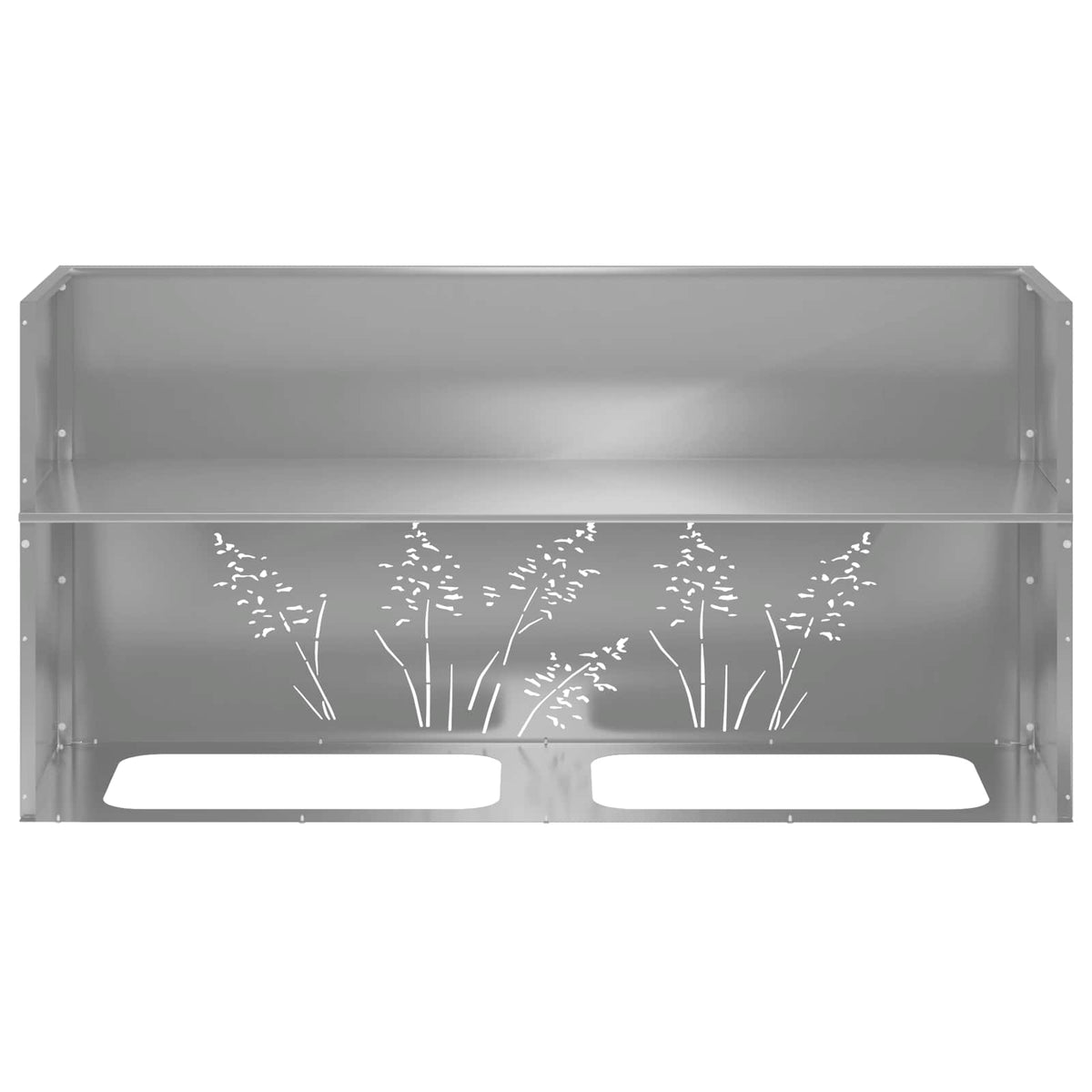 Plantenbak 2 st zilver 100 x 30 x 49 cm Gegalvaniseerd staal