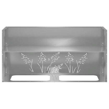 Plantenbak 2 st zilver 100 x 30 x 49 cm Gegalvaniseerd staal